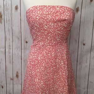J.  Crew strapless spiral tea dress